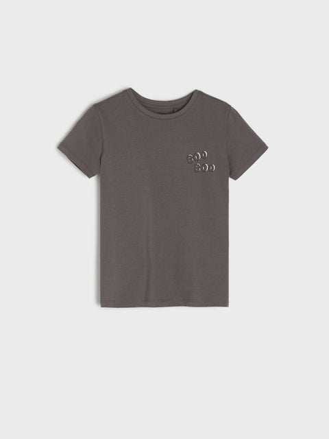 Sinsay Girl's Grey Short-Sleeve T-Shirt |Sinsay In Lebanon