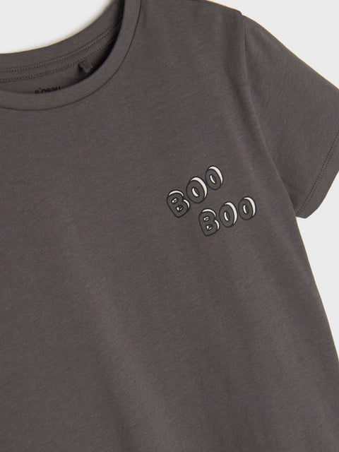 Sinsay Girl's Grey Short-Sleeve T-Shirt |Sinsay In Lebanon