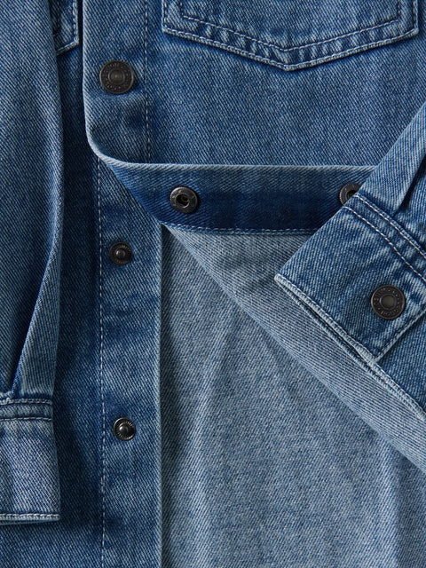 Reserved Boy's Blue Denim Hooded Shirt | Reserved In Lebanon