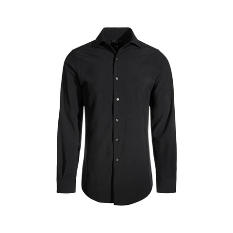 Alfani  Men's Black Slim Fit Solid Long Sleeves Shirt |Alfani in Lebanon