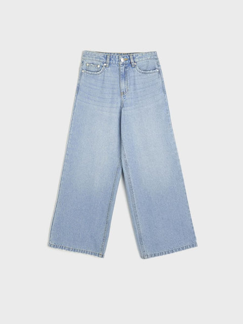 Sinsay Girl's Blue High Rise Wide Leg Jeans |Sinsay In Lebanon