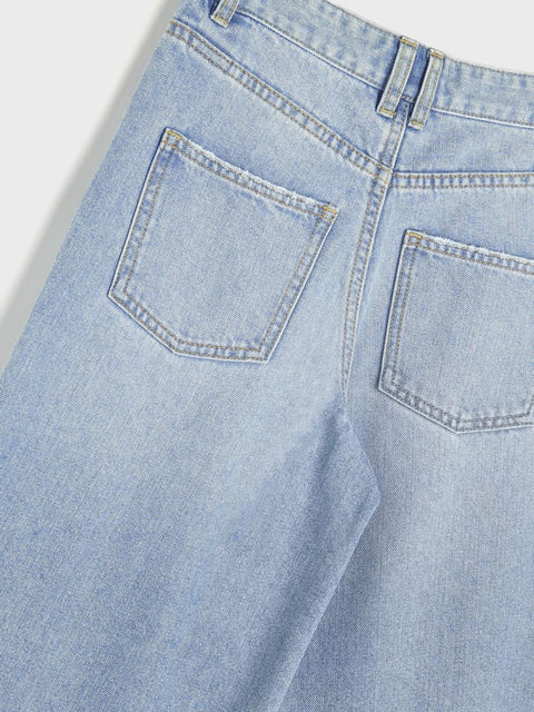 Sinsay Girl's Blue High Rise Wide Leg Jeans |Sinsay In Lebanon