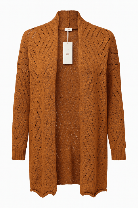 Zabaione Women's Brown Knitted Cardigan | Zabaione In Lebanon