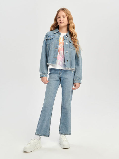 Sinsay Girl's Light Blue Straight Leg Jeans | Sinsay In Lebanon