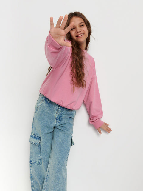 Sinsay Girl's Light Blue Wide Leg Jeans | Sinsay In Lebanon