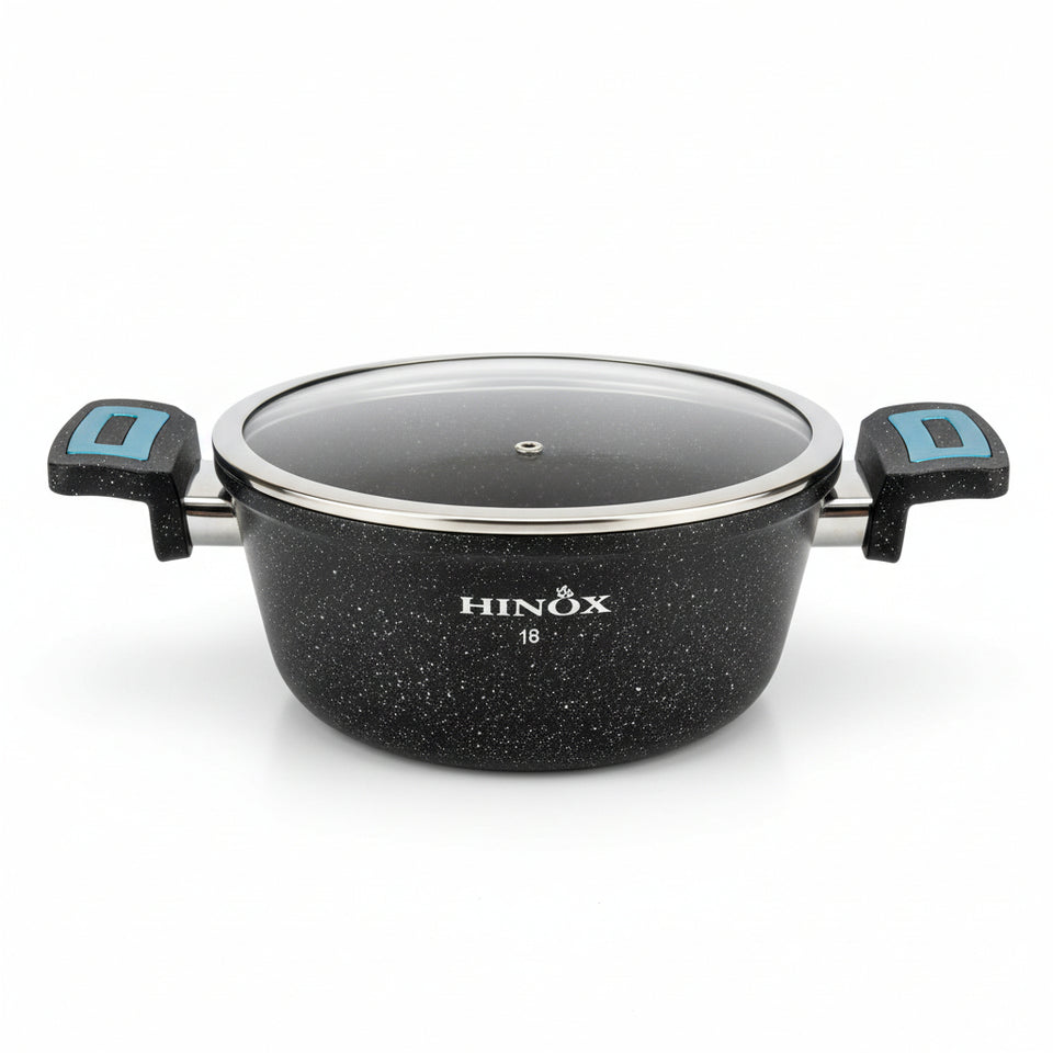 HinoxBlack Granite Non-stick Cooking Pot 18cm | Hinox In Lebanon