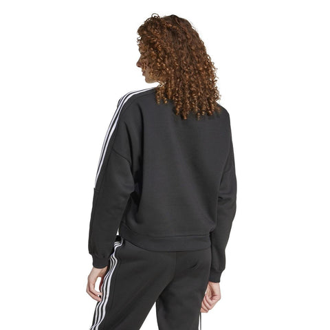 Adidas Women's Black Tiro Cut 3-Stripes Fleece Sweatshirt | Adidas In Lebanon
