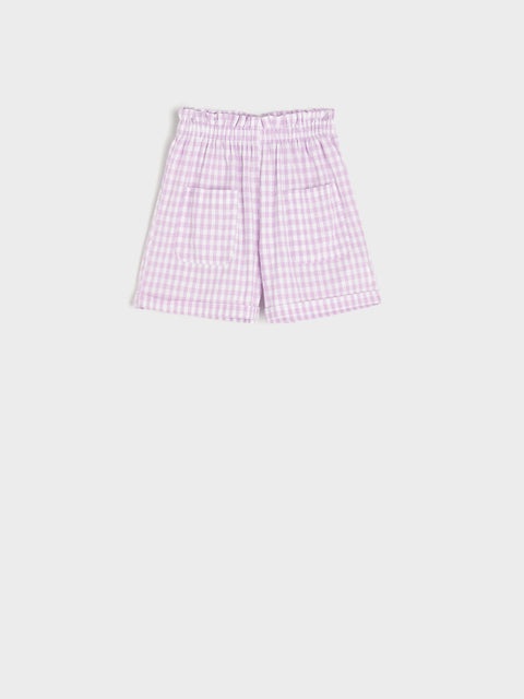 Sinsay Girl's Purple Checkered Short | Sinsay In Lebanon