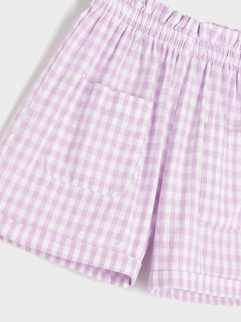 Sinsay Girl's Purple Checkered Short | Sinsay In Lebanon