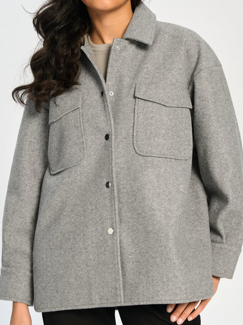 Sinsay Women's Light Grey Shacket | Sinsay In Lebanon