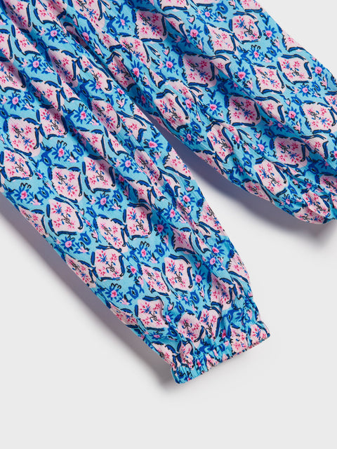 Sinsay Girl's Blue/Pink Trousers With All Over Print | Sinsay In Lebanon