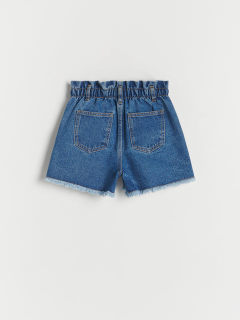 Reserved Girl's Blue Denim Shorts With Embroidery | Reserved In Lebanon