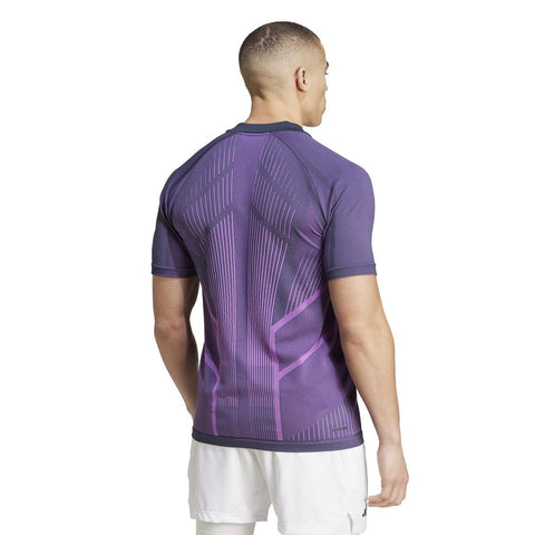 Adidas Men's Purple Tennis Pro Seamless Aeroready FreeLift Polo Shirt | Adidas In Lebanon
