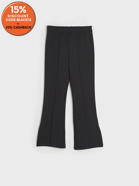 Sinsay Girl's Black Elasticated Waistband Pants | Sinsay In Lebanon
