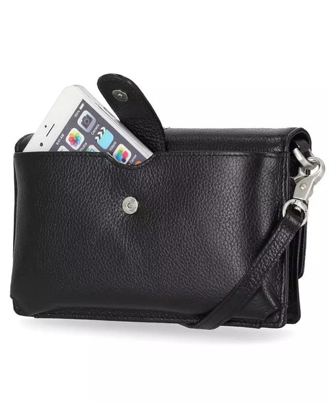 Timberland Women's Black RFID Leather Crossbody Bag Wallet Purse | Timberland In Lebanon