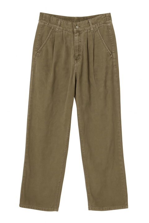 Forever 21 Women's Khaki Green Velvet Pant |Forever 21 In Lebanon