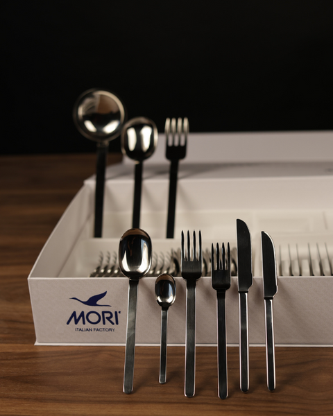 Mori Italy Steel 75 PC Cutlery Set 037STY75