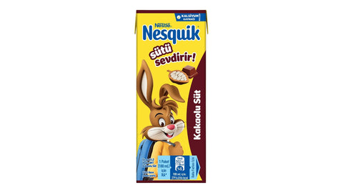 Nestlé Nesquik packaging with a cartoon rabbit character on a white background