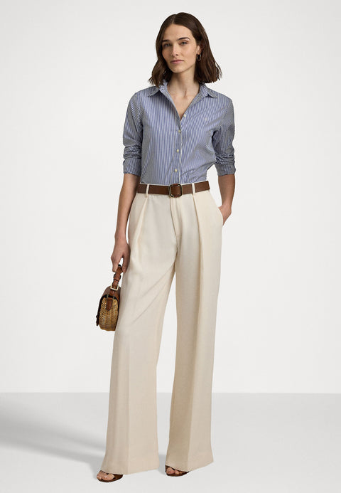 Lauren Ralph Lauren Women's Blue & White Striped East Care Cotton Shirt | Lauren Ralph Lauren In Lebanon