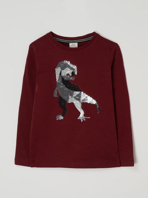 S.Oliver Boy's Burgundy Long-Sleeve Blouse |S.Oliver in Lebanon