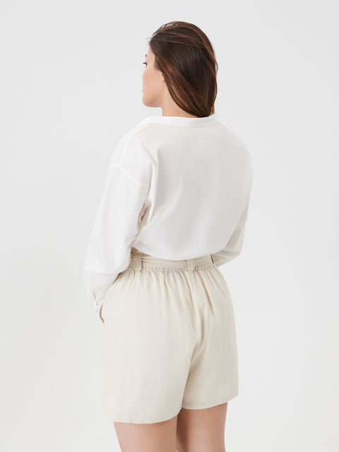 Sinsay Women's Beige Linen Rich Shorts | Sinsay In Lebanon