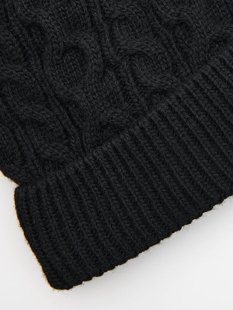 Reserved Girl's Black Ribbed Knit Beanie | Reserved In Lebanon