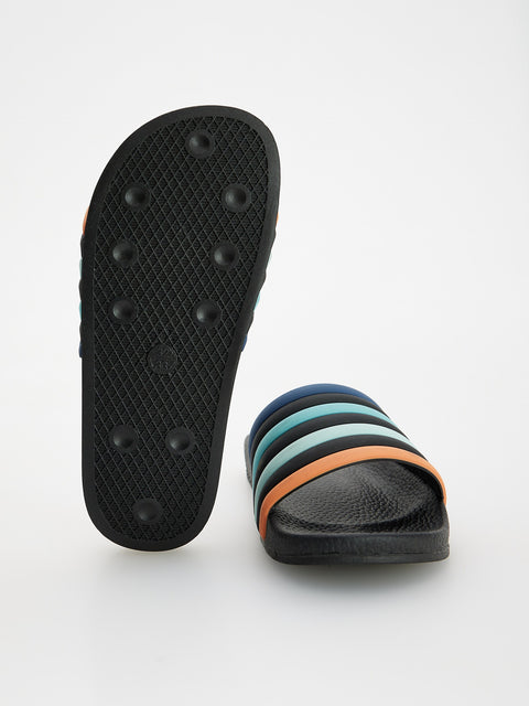 Reserved Boy's Black Flip-flops With Colorful Straps | Reserved In Lebanon