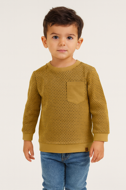 POMPdeLUX Boy's Acorn Print Holger Jersey Sweater |POMPdeLUX in Lebanon