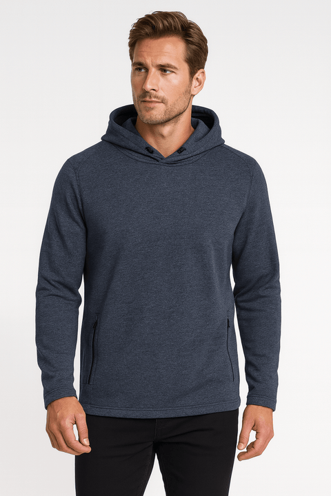Alex Men's Heather Navy Long Sleeve Lightweight Hoodie | Alex In Lebanon