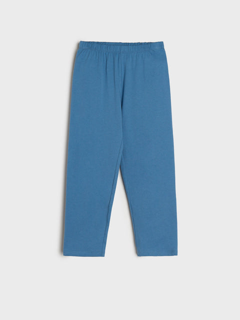 Blue pants on a white background