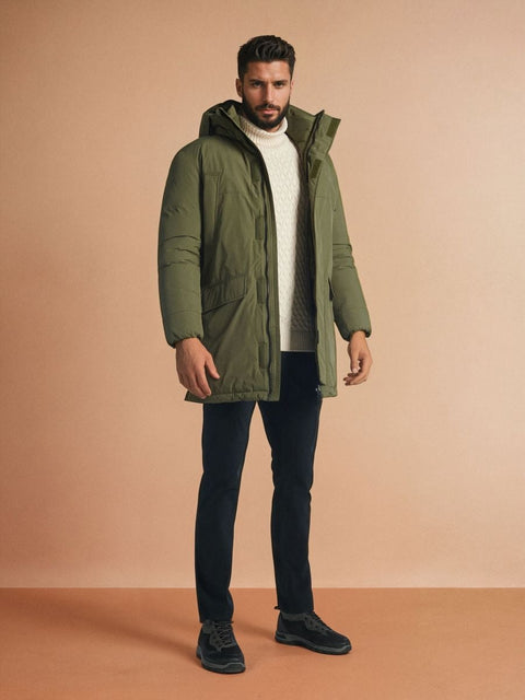 Sinsay Men's Olive Green Puffer Hooded Jacket |Sinsay In Lebanon
