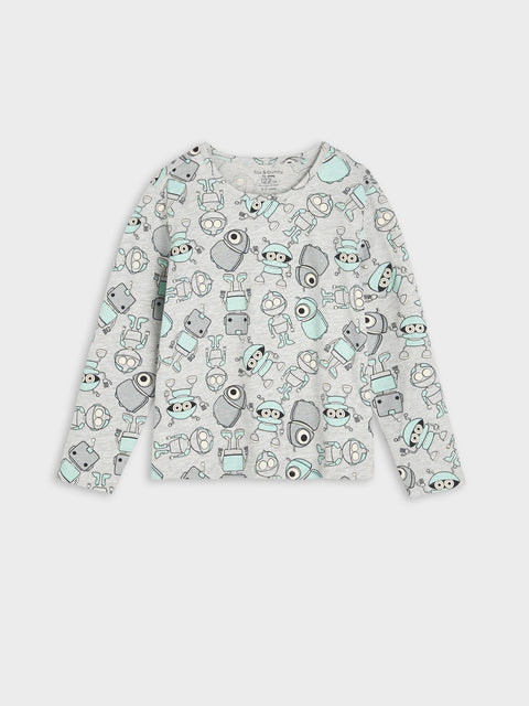 Sinsay Boy's Green & Gray Printed 2 Pack Pajama Set |Sinsay In Lebanon