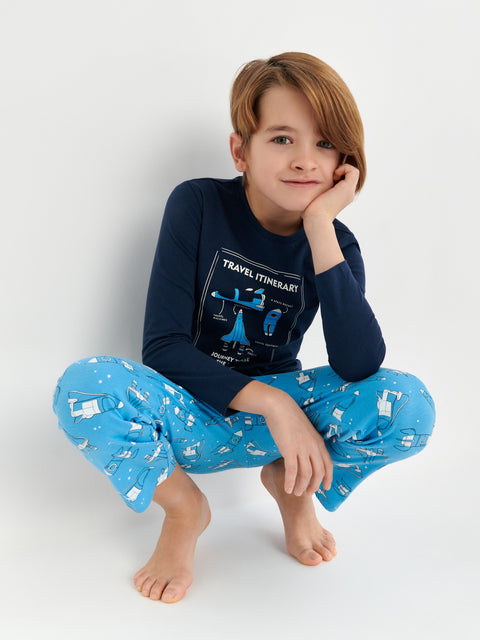 Sinsay Boy's Navy Pajama Set With A Print | Sinsay In Lebanon