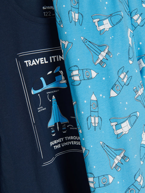 Sinsay Boy's Navy Pajama Set With A Print | Sinsay In Lebanon