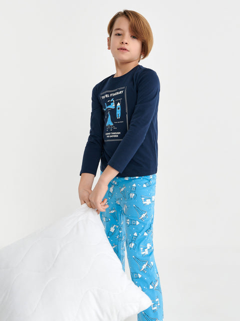 Sinsay Boy's Navy Pajama Set With A Print | Sinsay In Lebanon