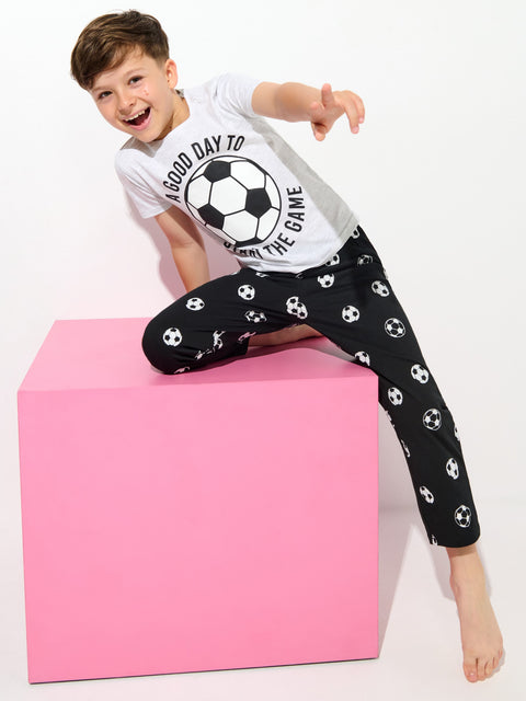 Sinsay Boy's White Football Two piece Pyjama Set  | Sinsay in Lebanon