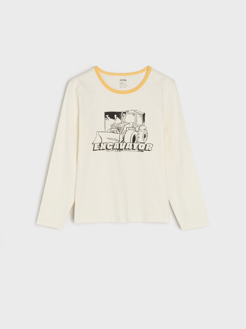 Sinsay Boy's Off White & Yellow Pajama Set | Sinsay In Lebanon