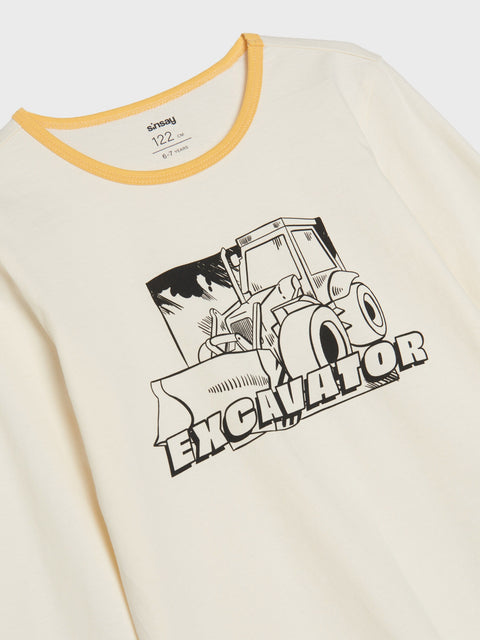 Sinsay Boy's Off White & Yellow Pajama Set | Sinsay In Lebanon