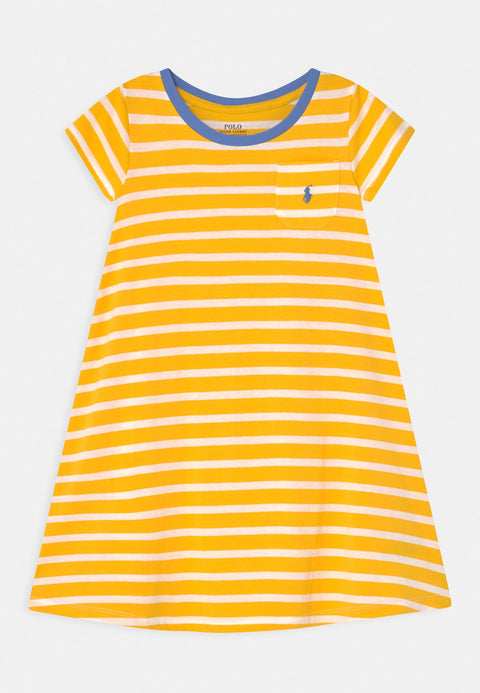 Polo Ralph Lauren Girls Yellow Dress UEFUX001 FE368 (shr)