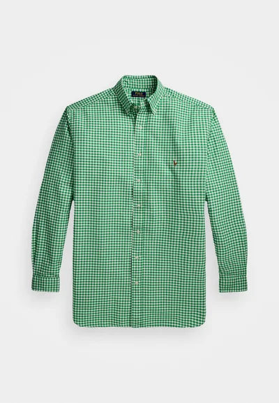 Polo Ralph Lauren Men's Green & White Big Tall Oxford Shirt | Polo Ralph Lauren In Lebanon