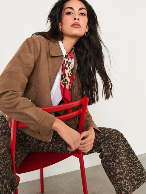 Sinsay Women's Brown Short Bomber Jacket | Sinsay In Lebanon