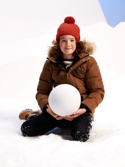 Sinsay Boy's Brick Knitted Pom Pom Beanie|Sinsay In Lebanon