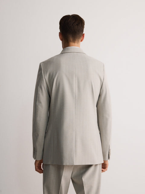 Reserved Men's Light Gray Comfort Fit Viscose Blend Jacket | Reserved In Lebanon