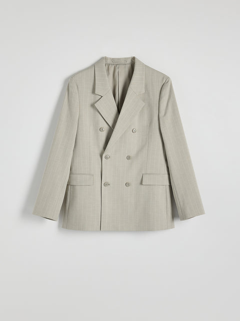 Reserved Men's Light Gray Comfort Fit Viscose Blend Jacket | Reserved In Lebanon