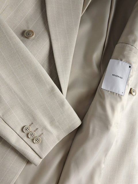 Reserved Men's Light Gray Comfort Fit Viscose Blend Jacket | Reserved In Lebanon