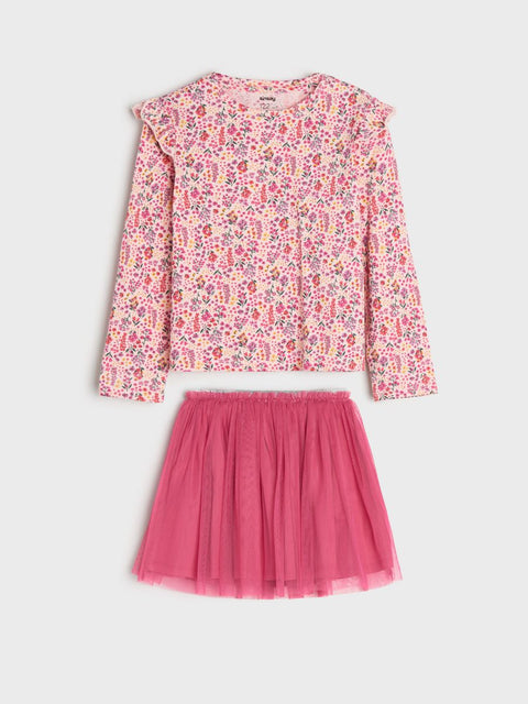 Sinsay Girl's Multi-Pink Floral Set Of 2 Pcs |Sinsay In Lebanon