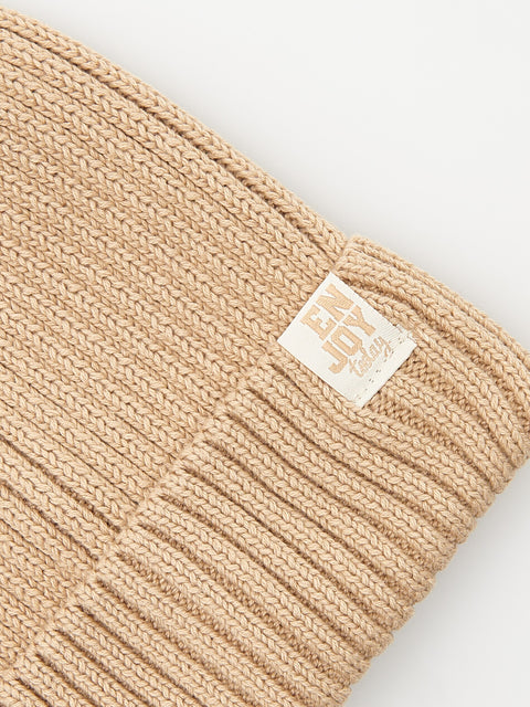 Reserved Girl's Tan Ribbed Beanie | Reserved In Lebanon
