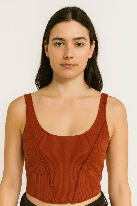 Forever 21 Women's Sienna Scoop Neck Sleeveless Knitted Crop Top |Forever 21 In Lebanon