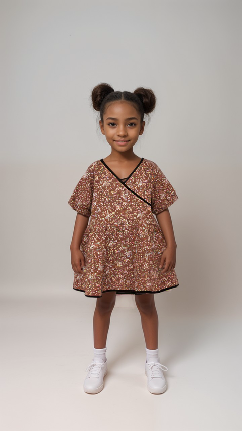 POMPdeLUX Girl's Multicolor Quilted Dress  |POMPdeLUX in Lebanon