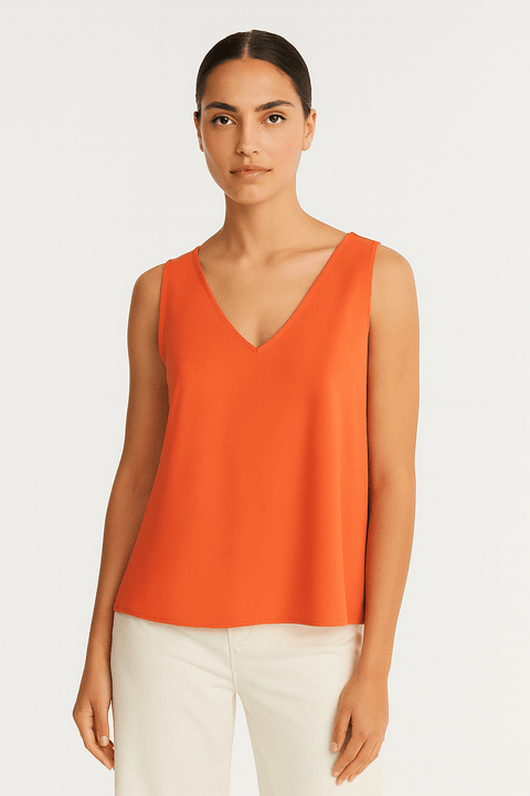 Mango Women's Coral Sleeveless Blouse| Mango in Lebanon